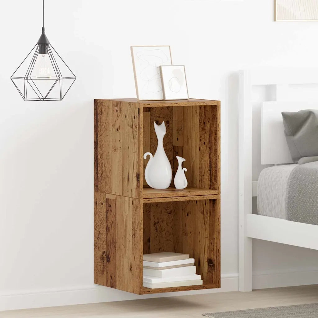 Armadietto a muro 2 pcs Legno vecchio 37 x 37 x 37 cm 875073