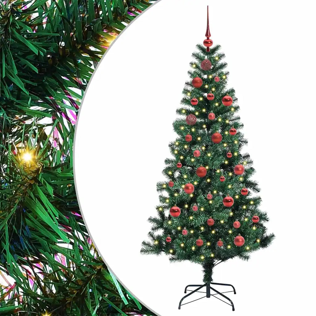Albero di Natale Artificiale-Albero Natalizio con luci integrate Verde 150 cm 624406