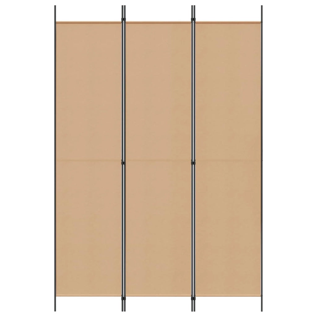 Paravento a 3 pannelli Beige 150 x 220 cm Tessuto 42039211