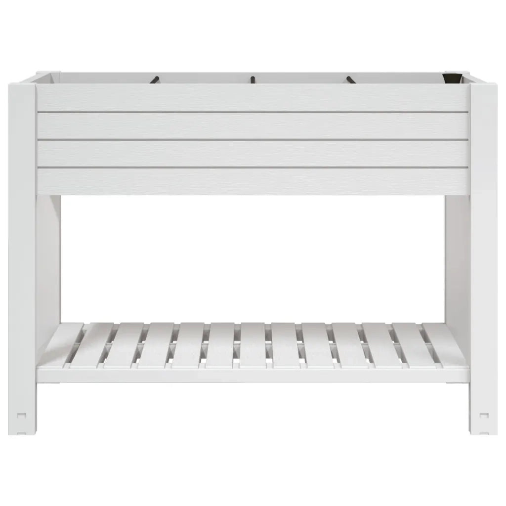 Fioriera Rialzata da Giardino Bianca 110x45x79 cm Polipropilenecod mxl 79243