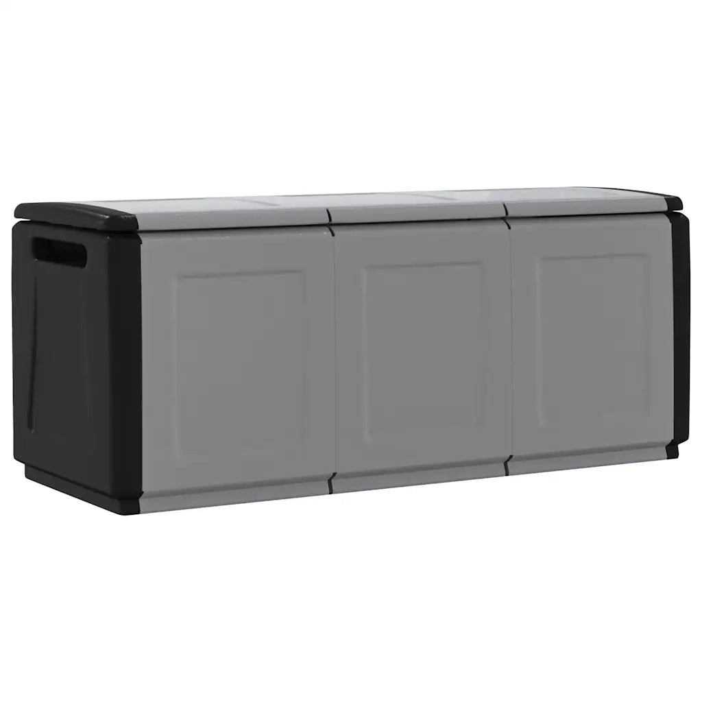 Contenitore da Giardino 138x53x57 cm 330 L Grigio Scuro e Nero cod mxl 77911