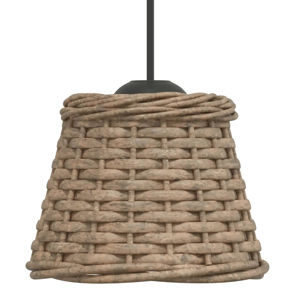 Paralume da Soffitto Marrone Ø15x12 cm in Vimini 364372