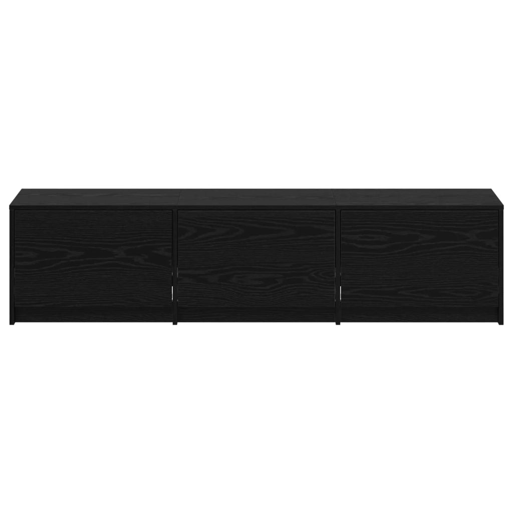Mobile TV Rovere Nero 165 x 34 x 40 cm Legno multistrato
