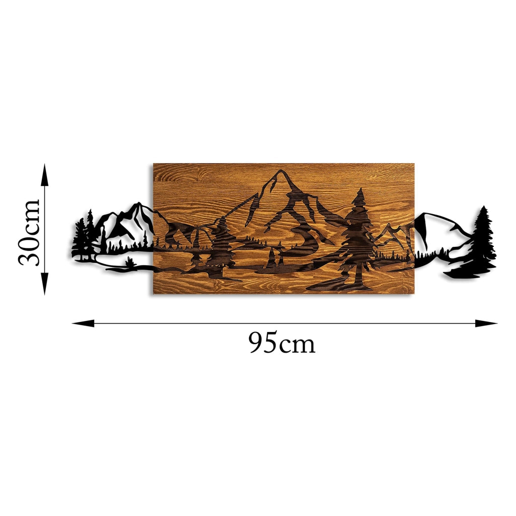 Mitorori, Quadro Materiale Struttura in Metallo, 30x95h cm Nero