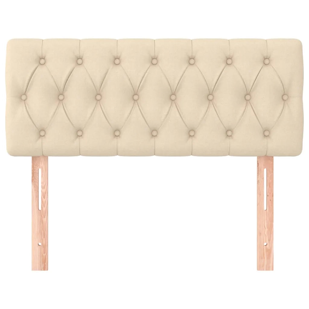 Testiera Crema 90 x 7 x 78/88 cm in Tessuto 346317