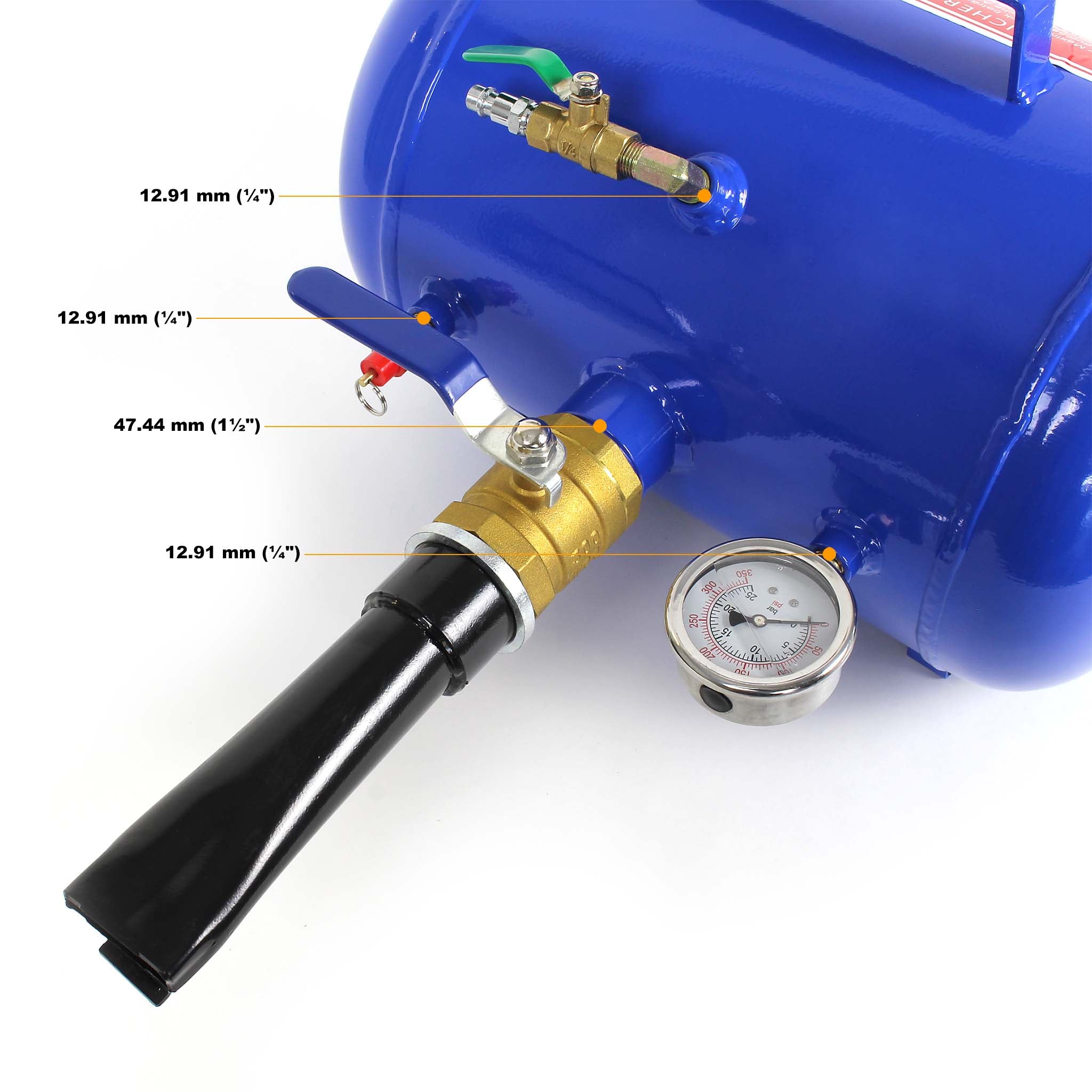 Booster per pneumatici 19l Cannone ad aria Tallonatore per diverse ruote Max 10 bar