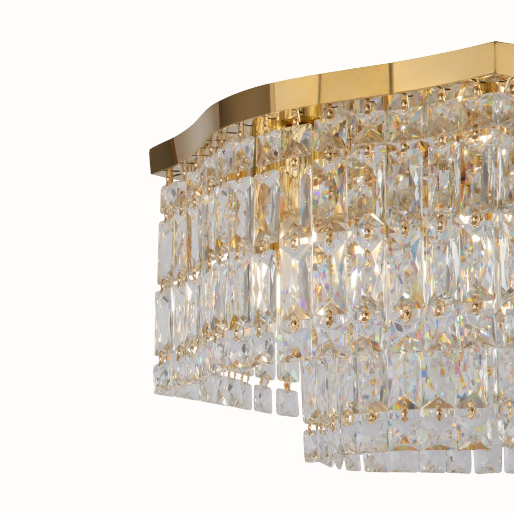 Maytoni Plafoniera Contemporanea Dune 6 luci E14 oro metallo cristalli