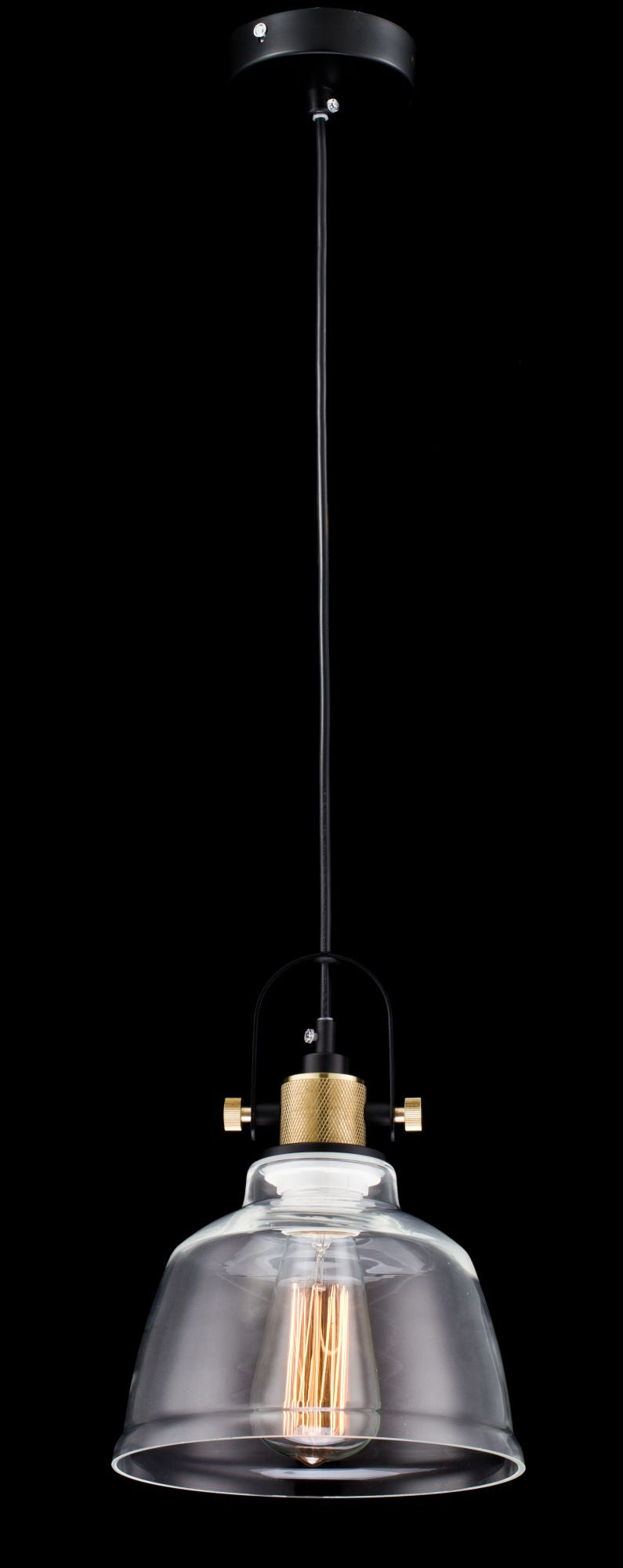 Lampada pendente Pendant in Metallo Irving Nero