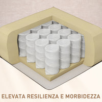 Poltrona Reclinabile Massaggio e Riscaldamento con 5 Programmi e 8 Punti Vibranti Imbottitura a Molle Beige