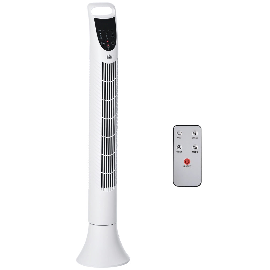 Ventilatore a colonna oscillante silenzioso con telecomando ¨C zephmum ¨C Bianco 40W 91.5cm