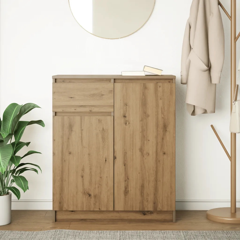 Credenza con Cassetto Rovere Artigianale 71x35x84 cm Truciolato 861597