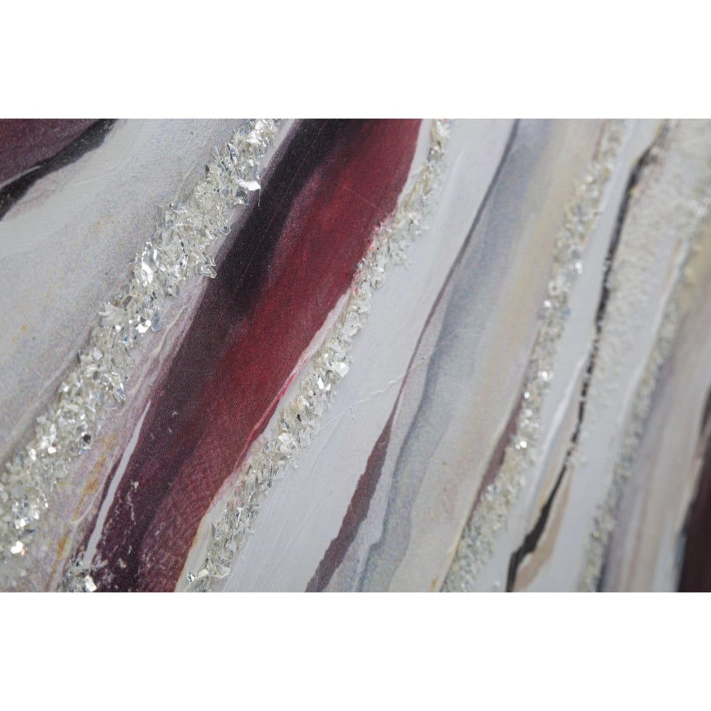 Stampa su Tela Marmo 8, Multicolore, Legno, 80x2,8x80 cm
