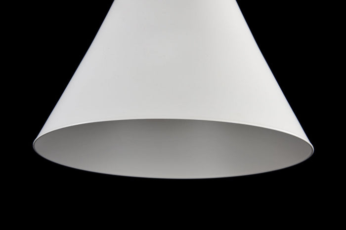 Lampada pendente Pendant in Metallo e Legno Bicones Bianco