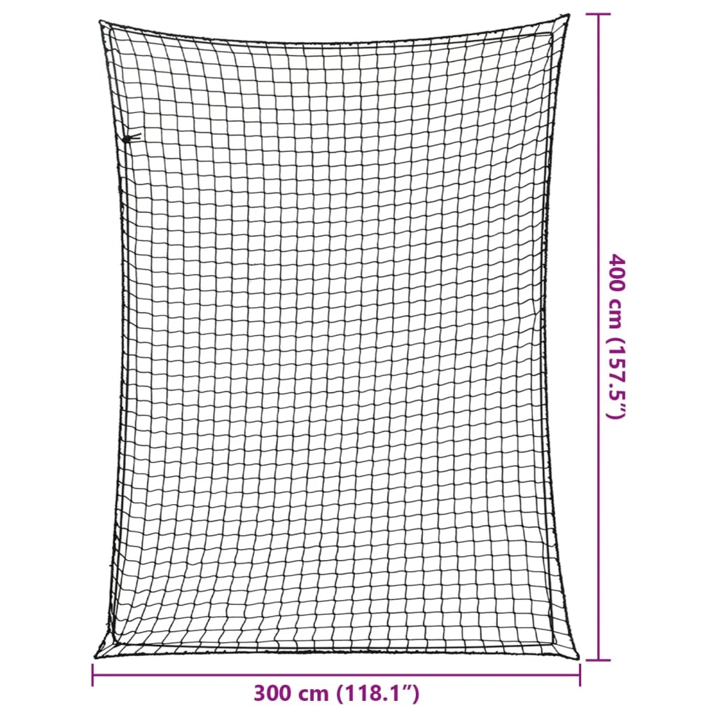 Rete per rimorchio telo di fissaggio del carico portapacchi con corda elastica 4 x 3 m PP nero 02_0042216