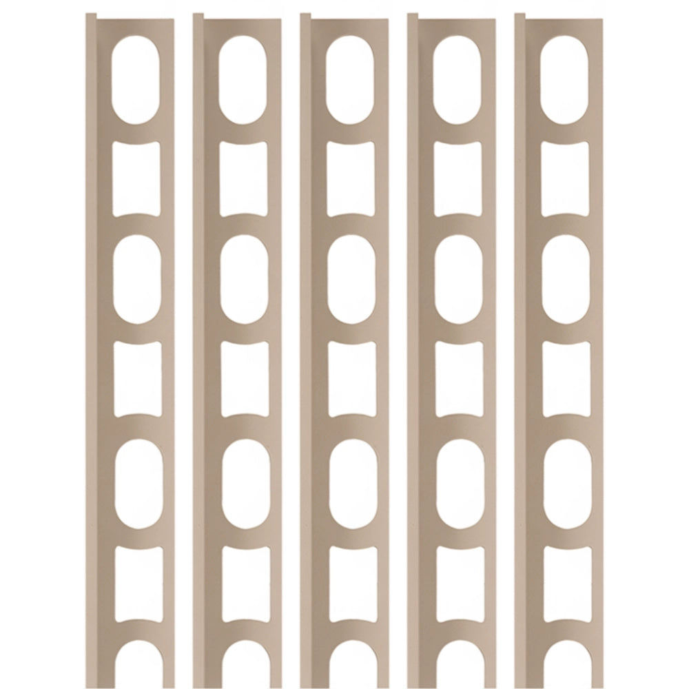 Profili in alluminio verniciato colore sabbia 133 a l per finitura parete proangle *** pezzi 5 pz, confezione 1