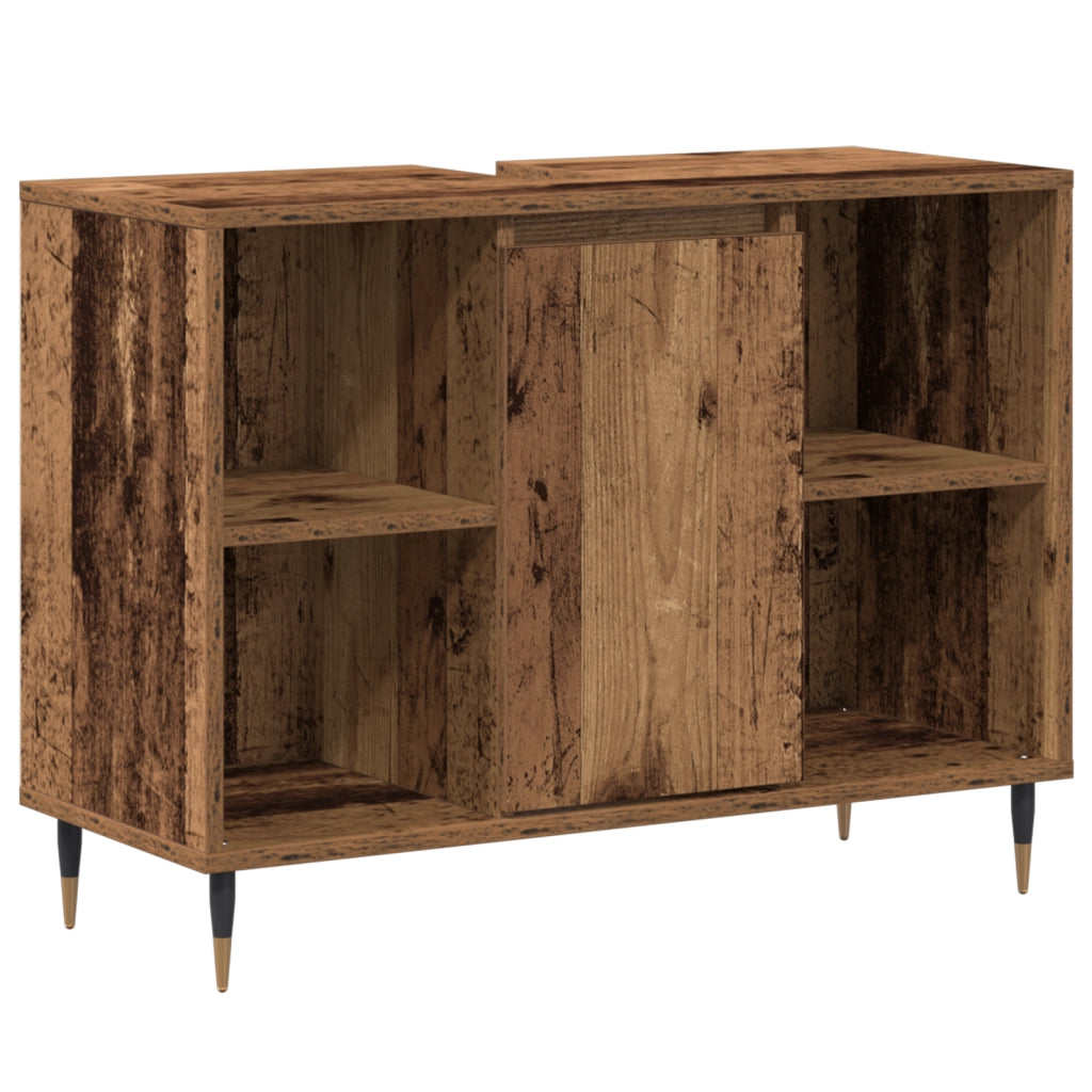 VanitÃ  Rustica per Bagno Legno Vissuto Legno Massello Media