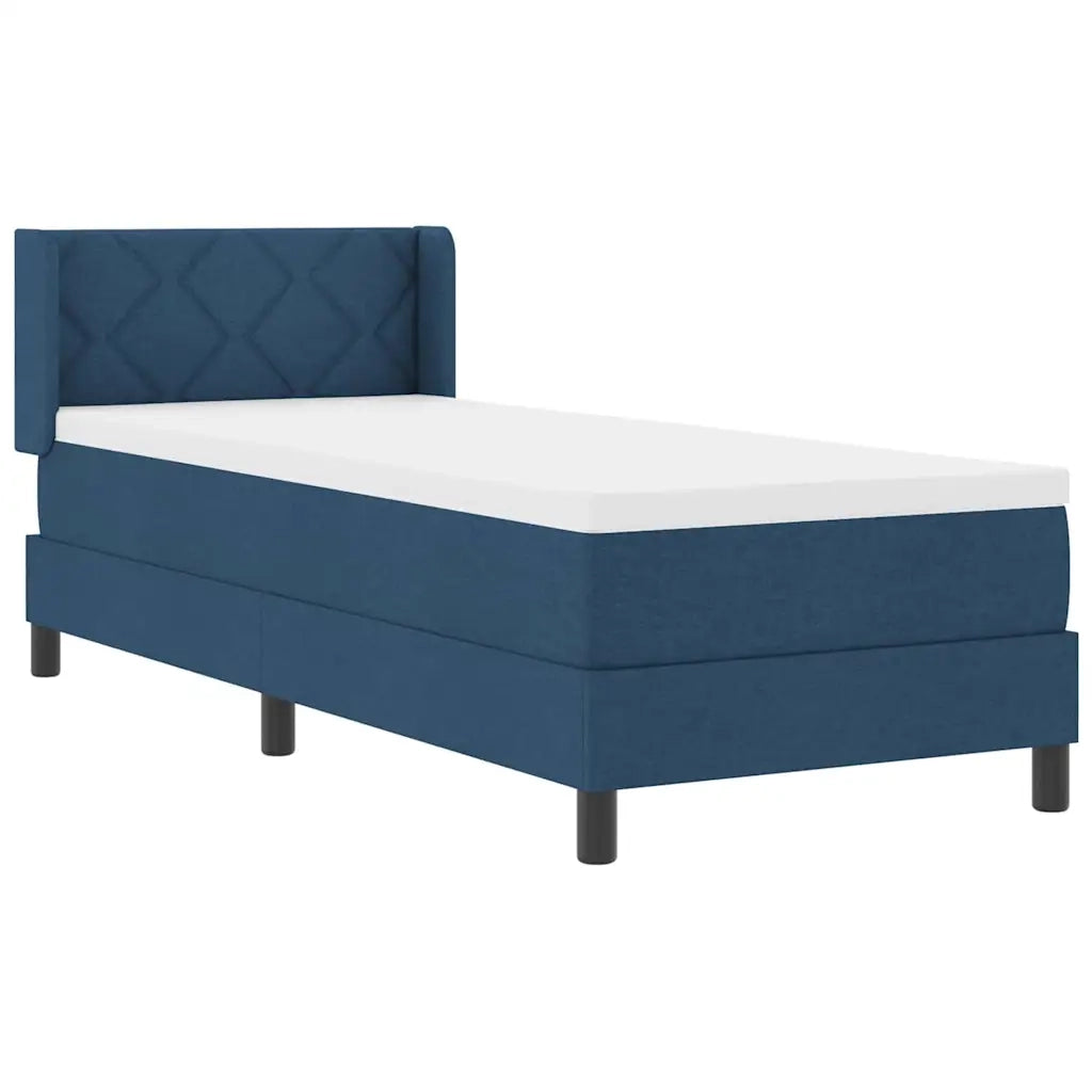 Letto a molle con testiera Blu 200 x 80 cm Tessuto 3341138