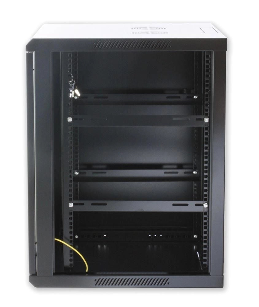 Armadio Rack 19'' a muro 15 unità sezione unica prof. 600mm Nero