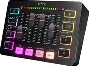 Mixer Audio per Gioco - Streaming - RGB - Mixer PC con interfaccia microfono XLR - Regolazione individuale - Alimentazione fantasma 48V - Podcast - Registrazione - Canto