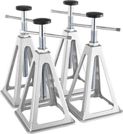 Pacco da 4 Stabilizzatori per Camper, Staffe di Livellamento in Alluminio per Caravan e Camper, Supporto a Gomma Regolabile fino a 6000 Lbs, Estensibile da 11" a 17