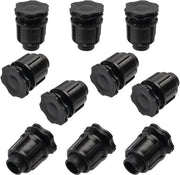Set di tappi per tubi di irrigazione a goccia - 10 pezzi - 16 mm - sistema di irrigazione a goccia - tappi di plastica durevole - chiusura automatica