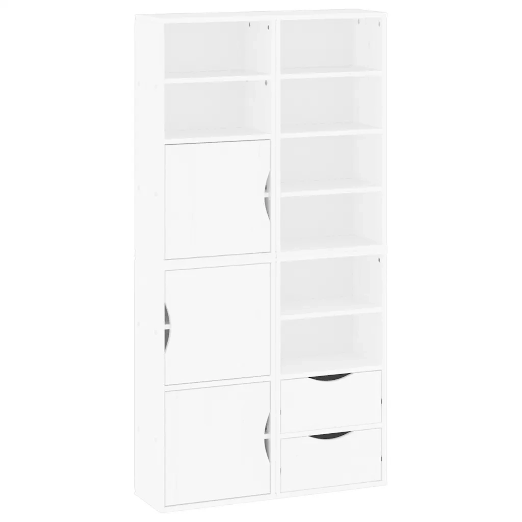 Armadietti Laterali 4 pz ODDA Bianco 40x24x79 cm Legno di Pino 3365353