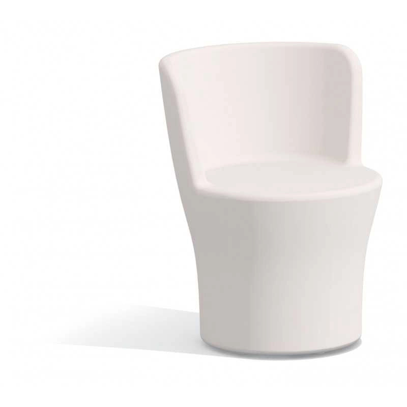 Poltrona luminosa moderna di design Ø60 H80 in polimero LED multicolore per interno ed esterno - Made in Italy - Monacis