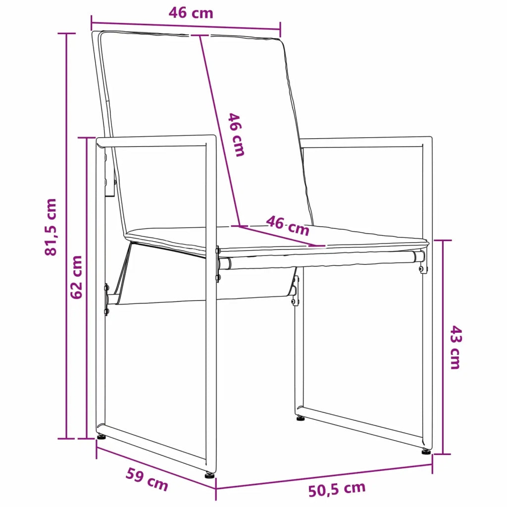 Set da Pranzo per Giardino 9 pz Nero e antracite 3448906
