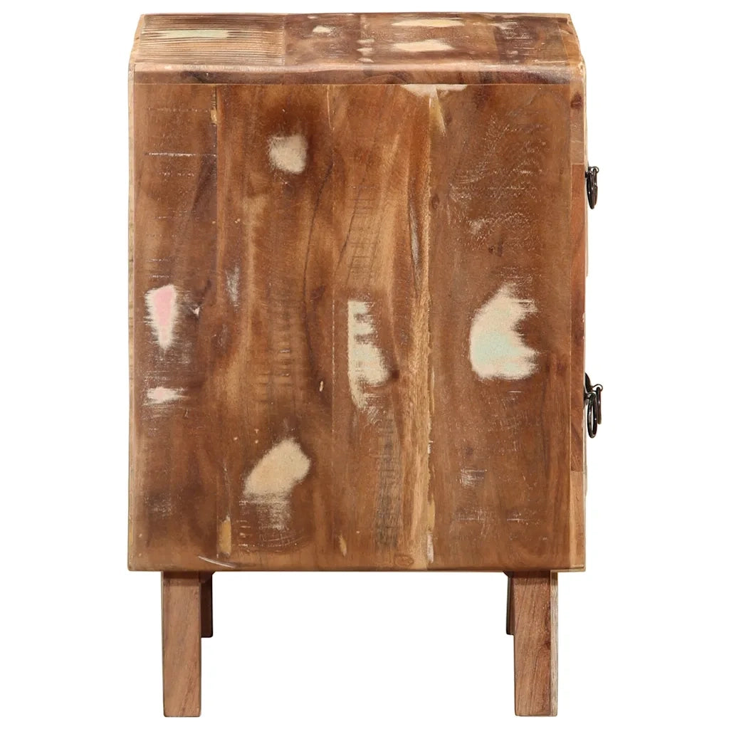 Comodini 2pz-Set di 2 Tavolino da notte 40x32x46 cm in Legno Massello di Recupero 587475