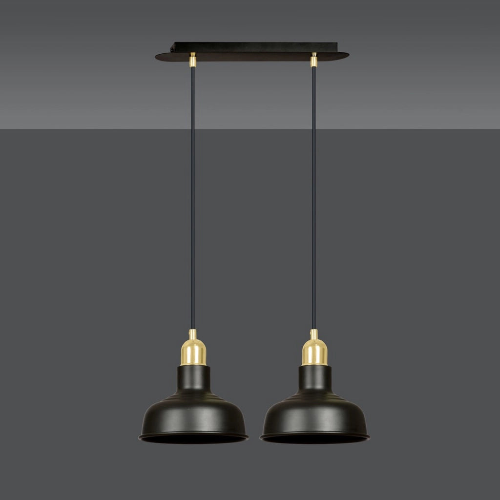 Lampada a sospensione IBOR in acciaio nero opaco