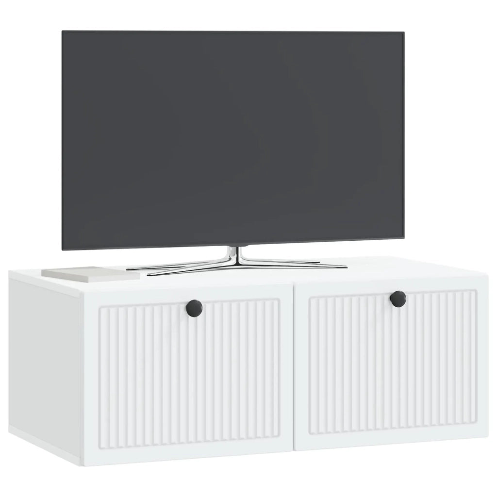 Mobile Porta TV da Muro Bianco 78,5 x 41 x 30 cm 898005
