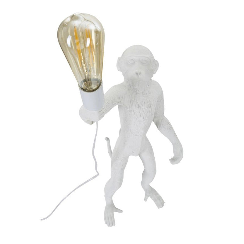 Lampadelle A Da Tavolo Monkey Bianco cm ø 26x34x55
