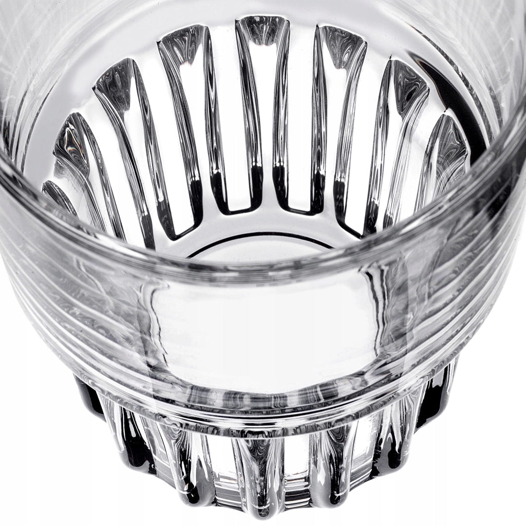 Set di 4 bicchieri KADAX per bevande fredde da 320 ml, con superficie a coste.