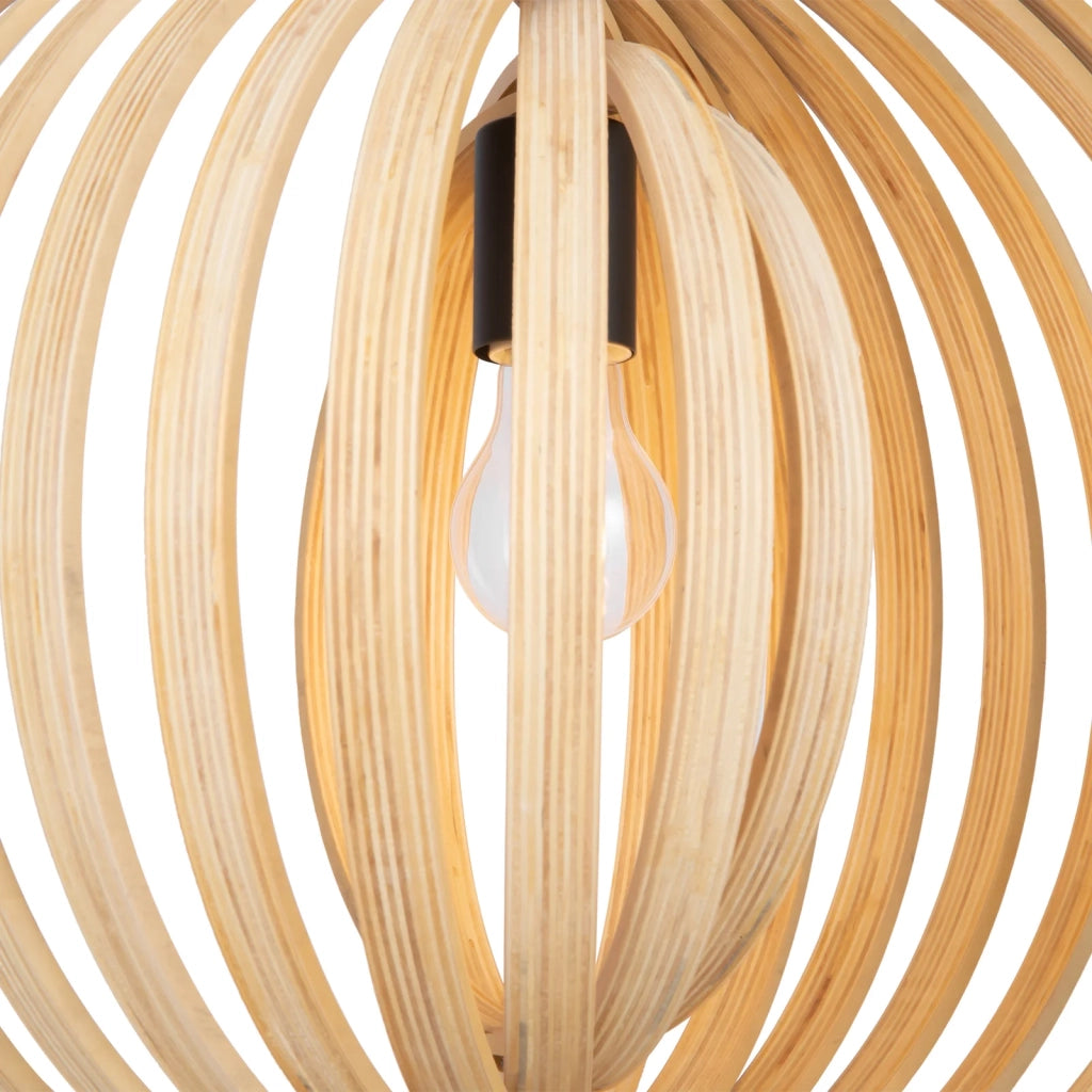 Maytoni Lampadario moderno Roots 1 luce E27 nero metallo compensato