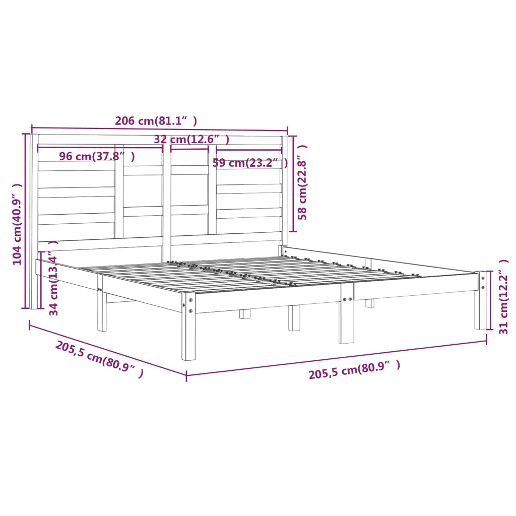 Giroletto Grigio in Legno Massello 200x200 cm 3105817