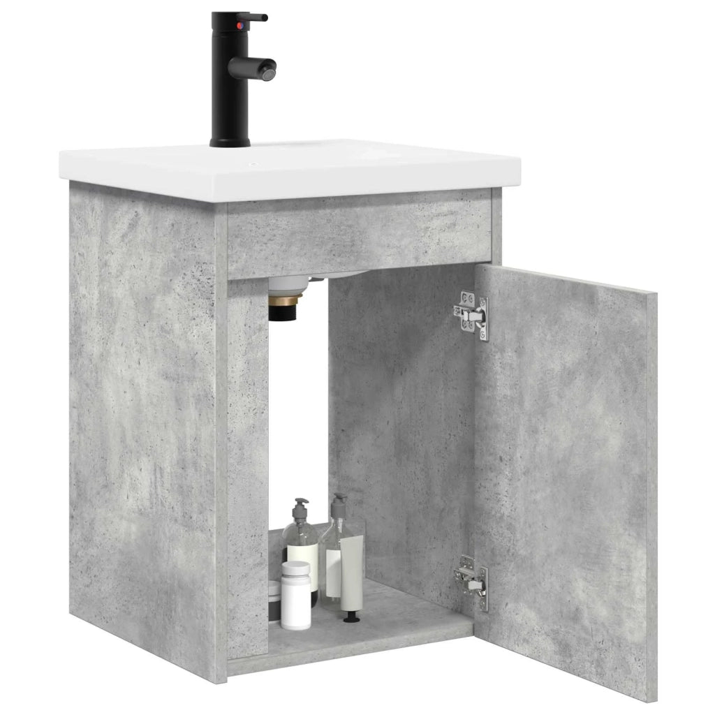Mobile bagno con rubinetto Grigio Cemento 42 x 40 x 74,5 cm 889532