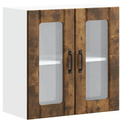 Pensile da Cucina | Mobile da Cucina con Porta in Vetro Lucca Rovere Fumo