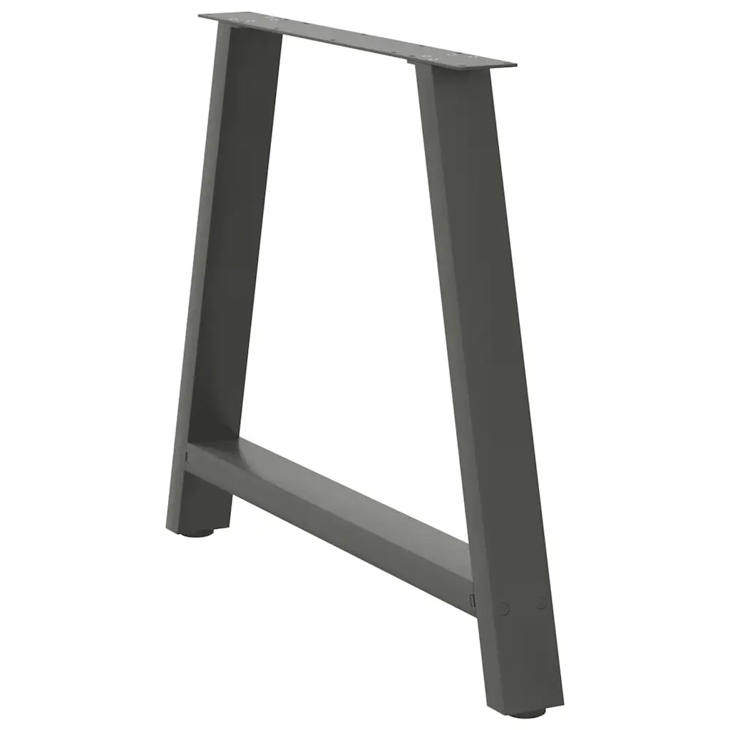 Gambe per tavolo da pranzo a forma di A 2 pz Antracite 100x(72-73) cm Acciaio 4012866