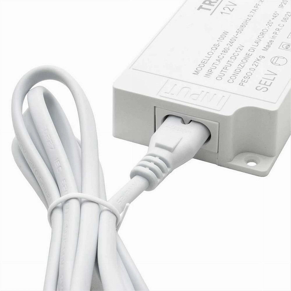 Trade Shop - Alimentatore Trasformatore Slim Da 230v A 12v 36 W Strip Led Sensori Luci Qs-36w -