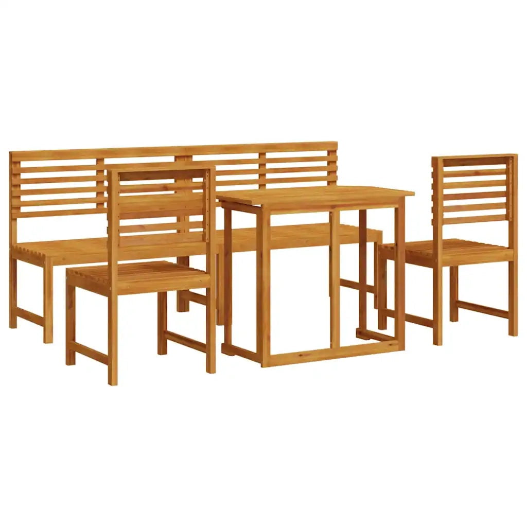 Set Bistro da Giardino 5 pcs Marrone Legno di Acacia Massello 3328698