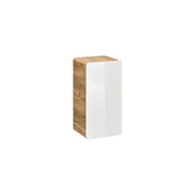 Mobile bagno ERBANO – Rovere chiaro e bianco lucido – 35x68 cm – 1 porta – Da appendere