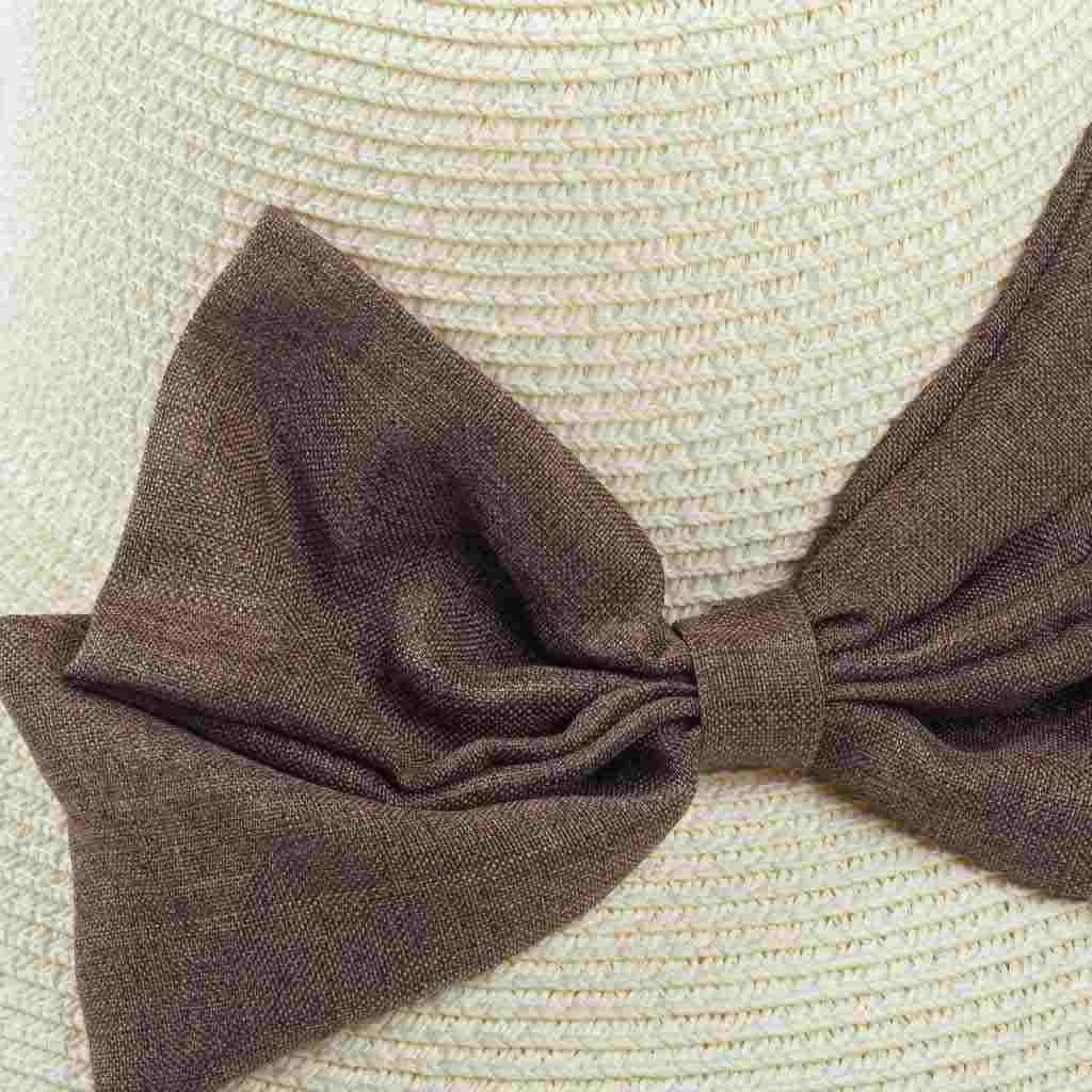 Cappello panna con fiocco 58