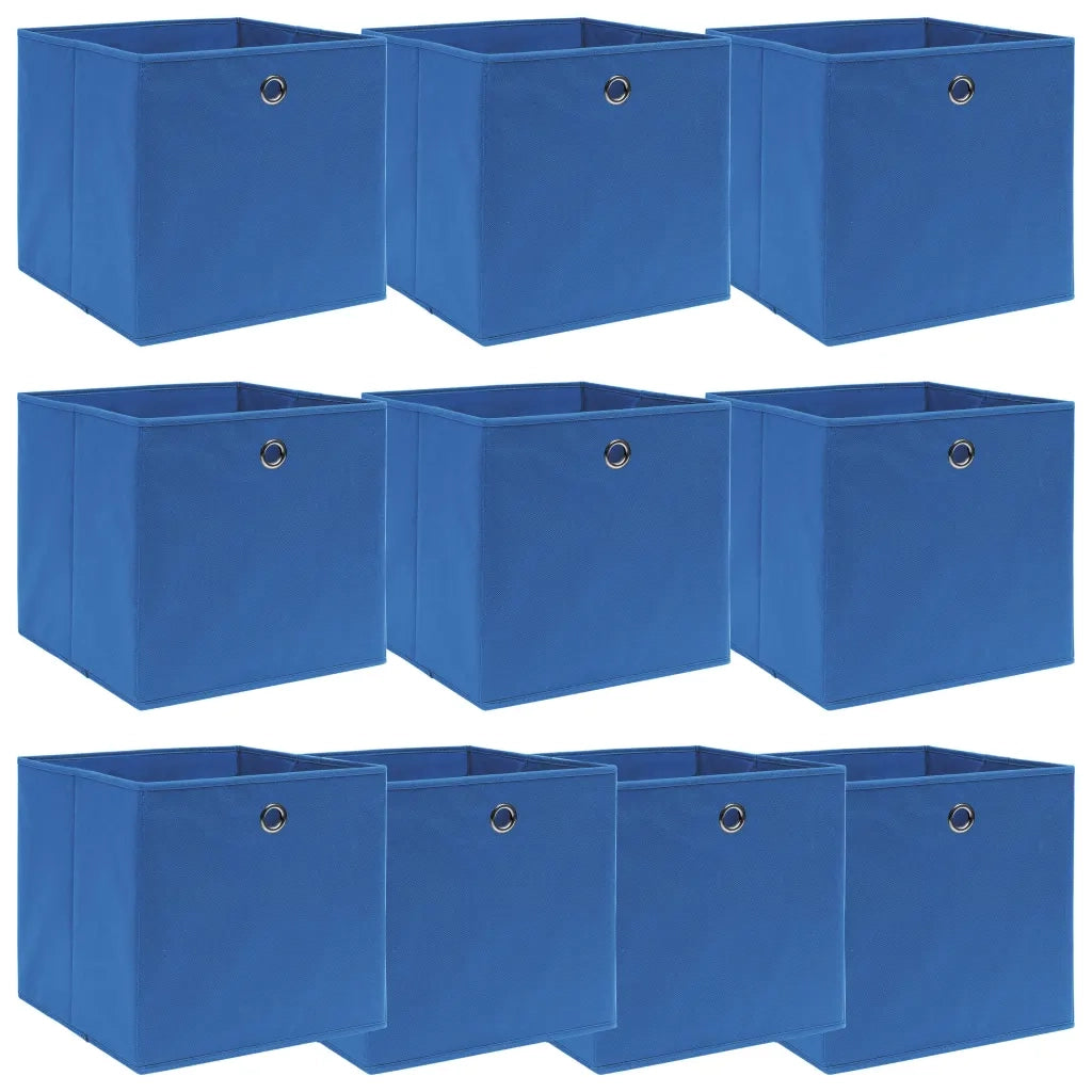 Scatole 10 pz Blu 32x32x32 cm in Tessuto cod mxl 51026