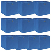 Scatole 10 pz Blu 32x32x32 cm in Tessuto cod mxl 51026