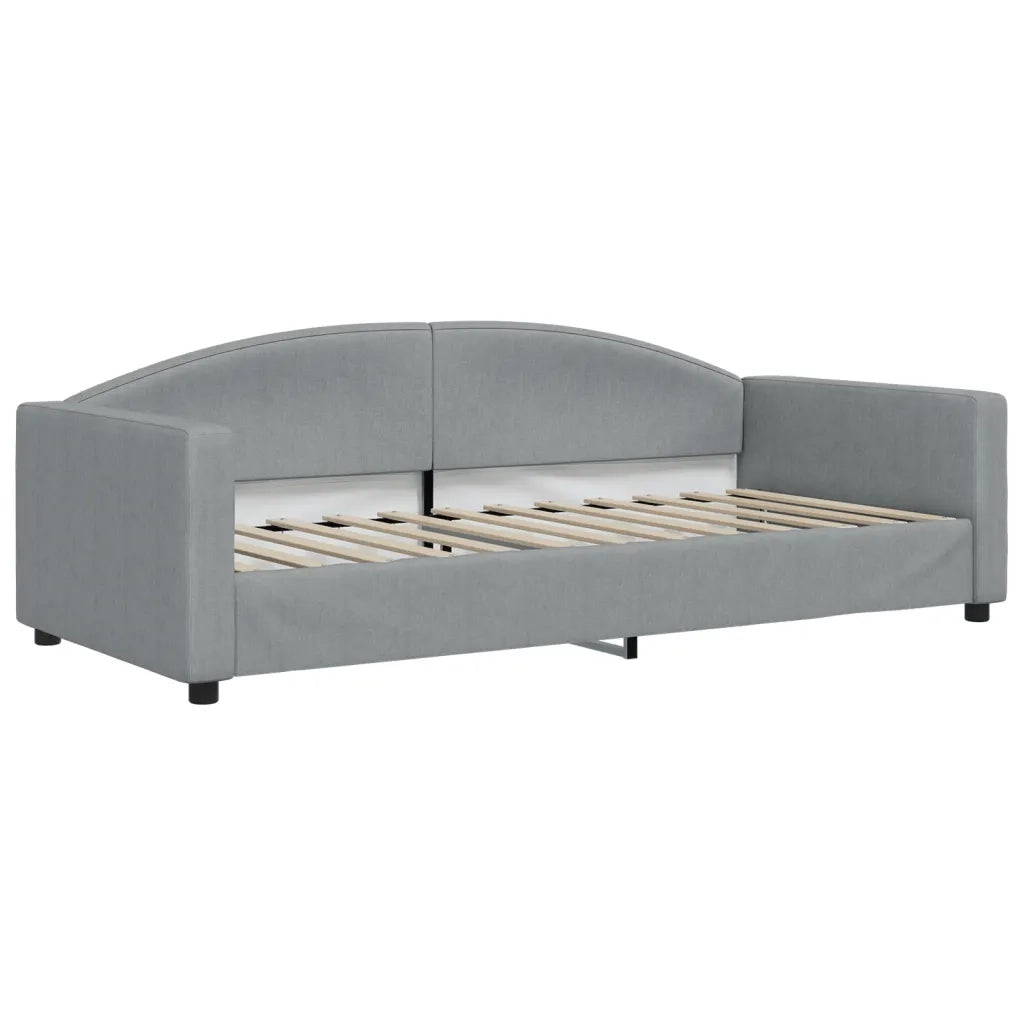 Divano Letto con Letto Estraibile Grigio Chiaro 90x200 Tessuto 3197188