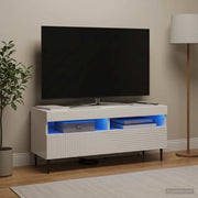 Mobile TV LED Bianco Lucido Legno ingegnerizzato 896989