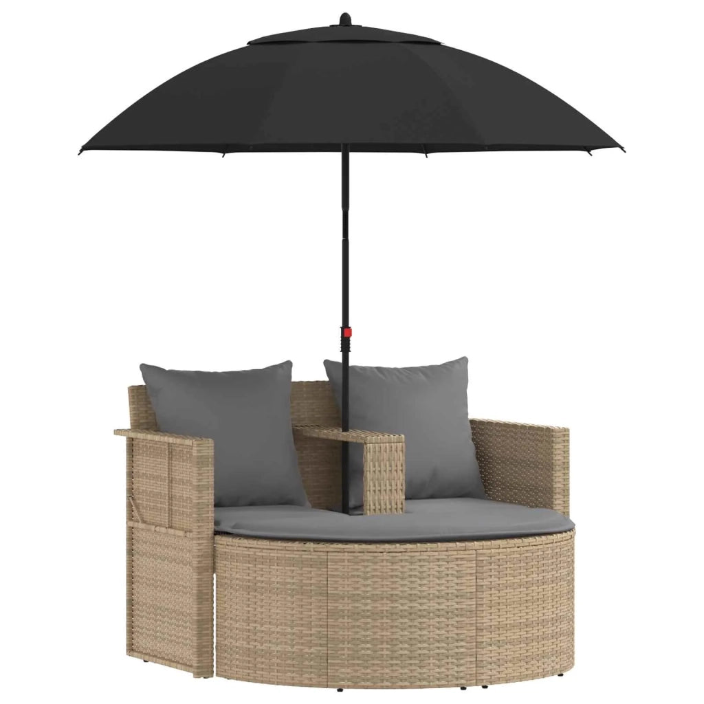 Divano da giardino 8 pz polyrattan Beige e Grigio Chiaro 42025899
