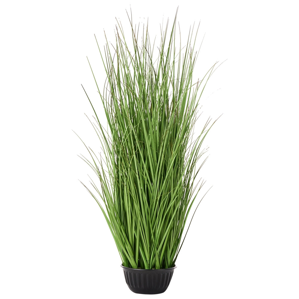 Pianta artificiale in vaso Materiale sintetico verde e vaso di plastica nero 120 cm Accessorio decorativo per la casa