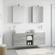 Set di mobili per il bagno 5 pcs Sonoma grigio 3406836