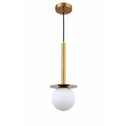 Lampada a sospensione Roma 1xE14 oro vetro Ø18cm Light